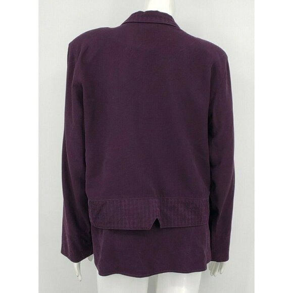 IC Collection Jacket and Tank Top Womens Medium Burgundy Plum Purple I.C. 2 PC - Picture 5 of 9